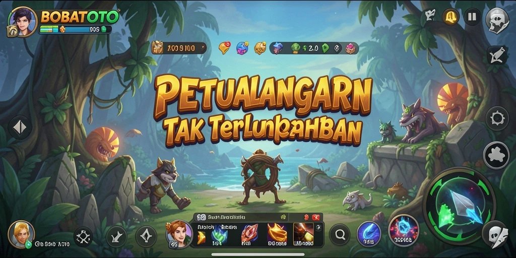Tampilan gameplay seru dalam petualangan BOBATOTO.