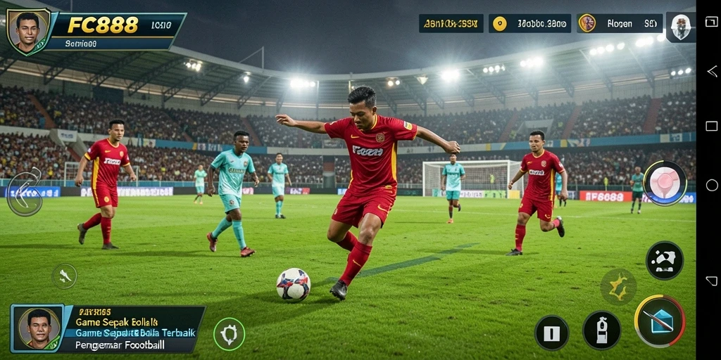 Tampilan utama FC888 menampilkan aksi sepak bola realistis yang sangat mendebarkan.