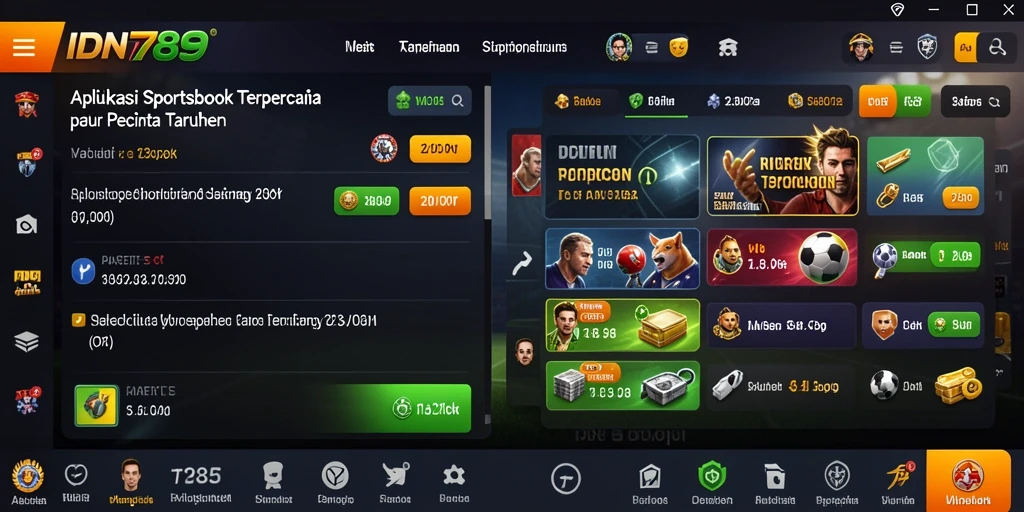 Tampilan gameplay Sportsbook yang menarik dan interaktif di IDN789.