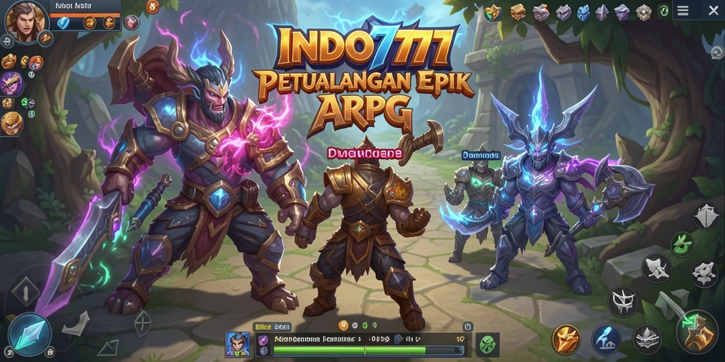 Screenshot gameplay INDO777 yang menampilkan pertempuran seru di dunia ARPG.