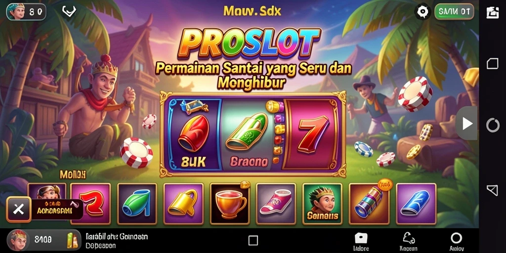 Tampilan menarik dari gameplay PROSLOT dengan elemen santai.