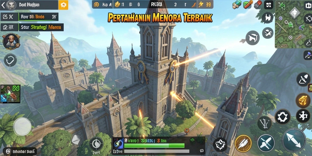 Tampilan gameplay strategis dalam RK88 saat melawan musuh.