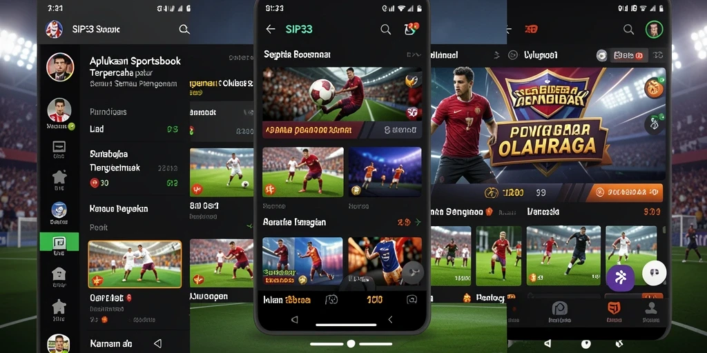 Screenshot utama SIP33 menampilkan tampilan antarmuka taruhan olahraga yang menarik.